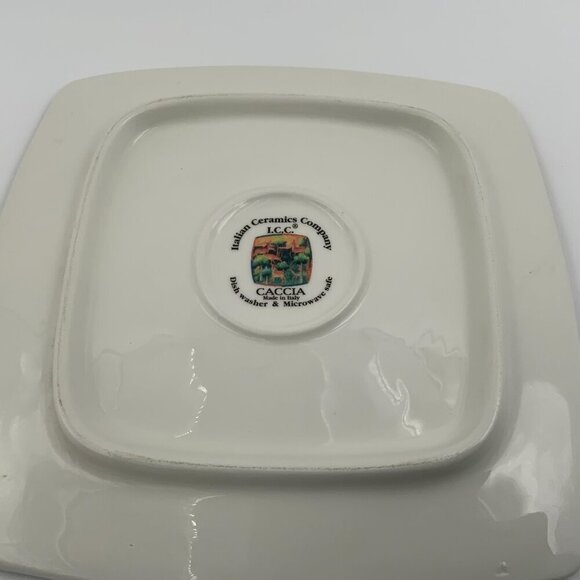 Custom Listing ICC Caccia Renaissance Scene Square Plate - Picture 6 of 6